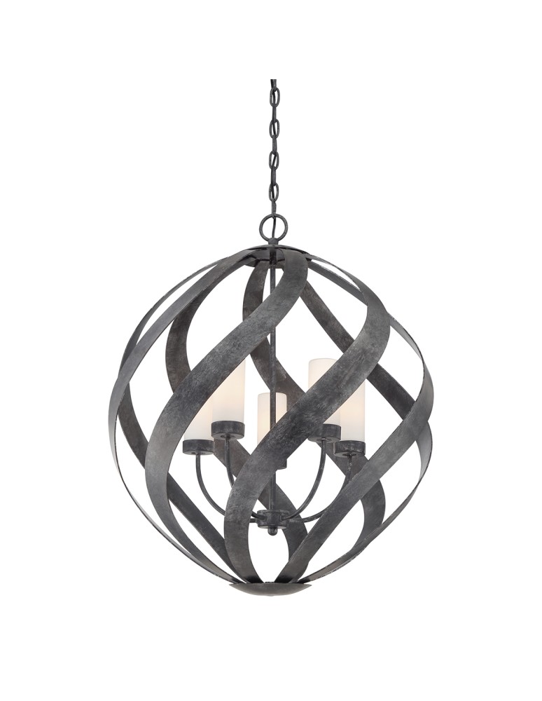 Quintiesse Blacksmith pendant lantern - 5 light sources IP44 Elstead Lighting QN-BLACKSMITH-5P-OBK