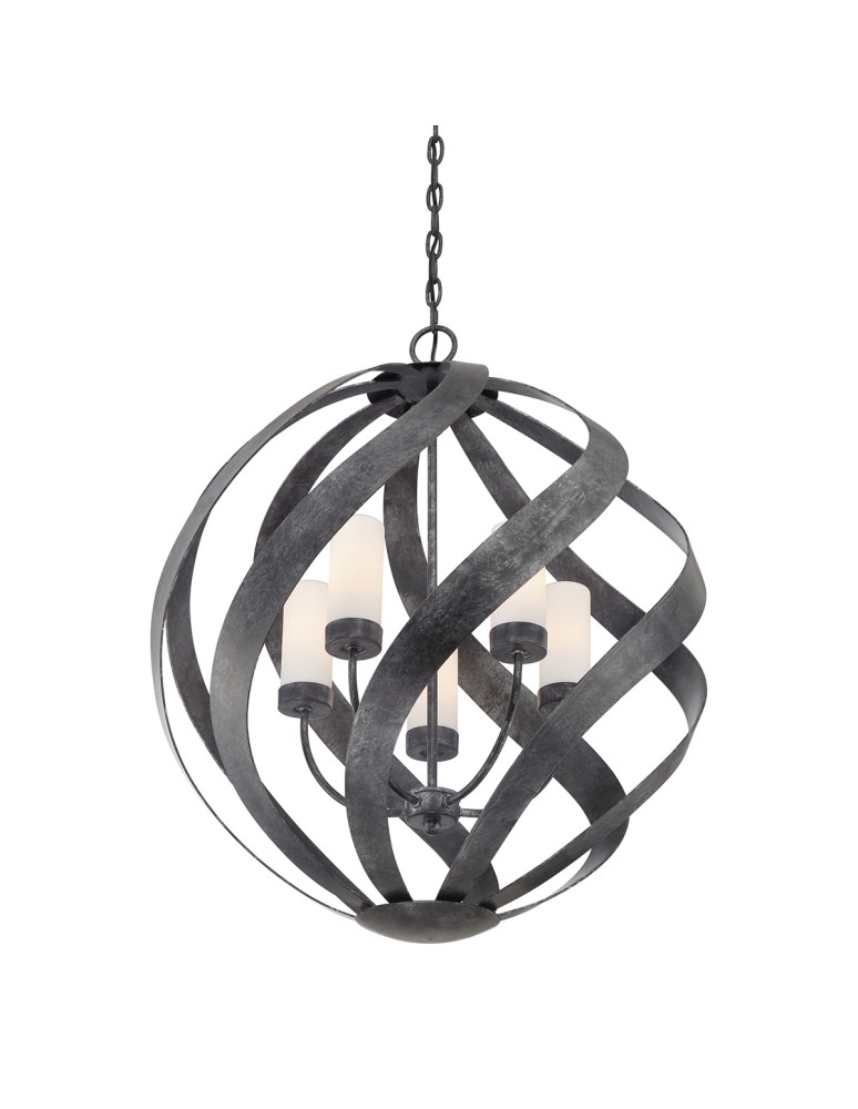Quintiesse Blacksmith pendant lantern - 5 light sources IP44 Elstead Lighting QN-BLACKSMITH-5P-OBK