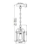 Quintiesse Mała latarnia wisząca Booker - 1 źródło światła IP44 Elstead Lighting QN-BOOKER8-S-IA