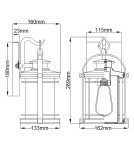 Quintiesse Mała latarnia naścienna Booker - 1 źródło światła IP44 Elstead Lighting QN-BOOKER-S-IA