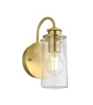 Bathroom wall lamps - Quintiesse Braelyn wall lamp - 1 light source - Brushed brass IP44 Elstead Lighting QN-BRAELYN1-BB - product 1