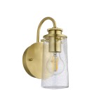 Bathroom wall lamps - Quintiesse Braelyn wall lamp - 1 light source - Brushed brass IP44 Elstead Lighting QN-BRAELYN1-BB - product 2