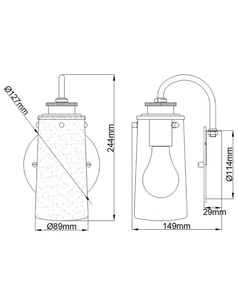 Bathroom wall lamps - Quintiesse Braelyn wall lamp - 1 light source - Polished chrome IP44 Elstead Lighting QN-BRAELYN1-PC - product kolory-swiatla.pl 5