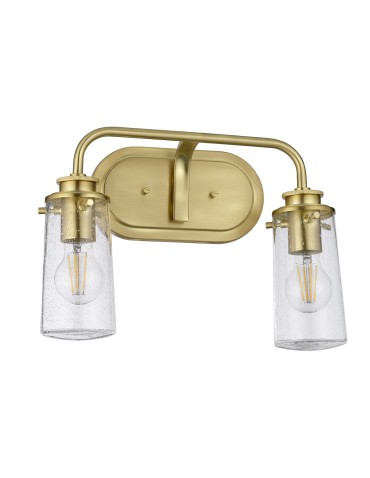 Quintiesse Kinkiet Braelyn - 2 źródła światła - Szczotkowany mosiądz IP44 Elstead Lighting QN-BRAELYN2-BB - produkt 2