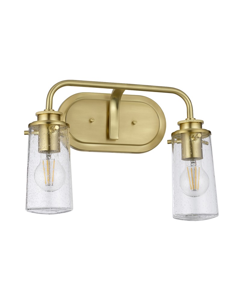 Bathroom wall lamps - Quintiesse Braelyn wall lamp - 2 light sources - Brushed brass IP44 Elstead Lighting QN-BRAELYN2-BB - product kolory-swiatla.pl 2