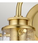 Bathroom wall lamps - Quintiesse Braelyn wall lamp - 2 light sources - Brushed brass IP44 Elstead Lighting QN-BRAELYN2-BB - product 3
