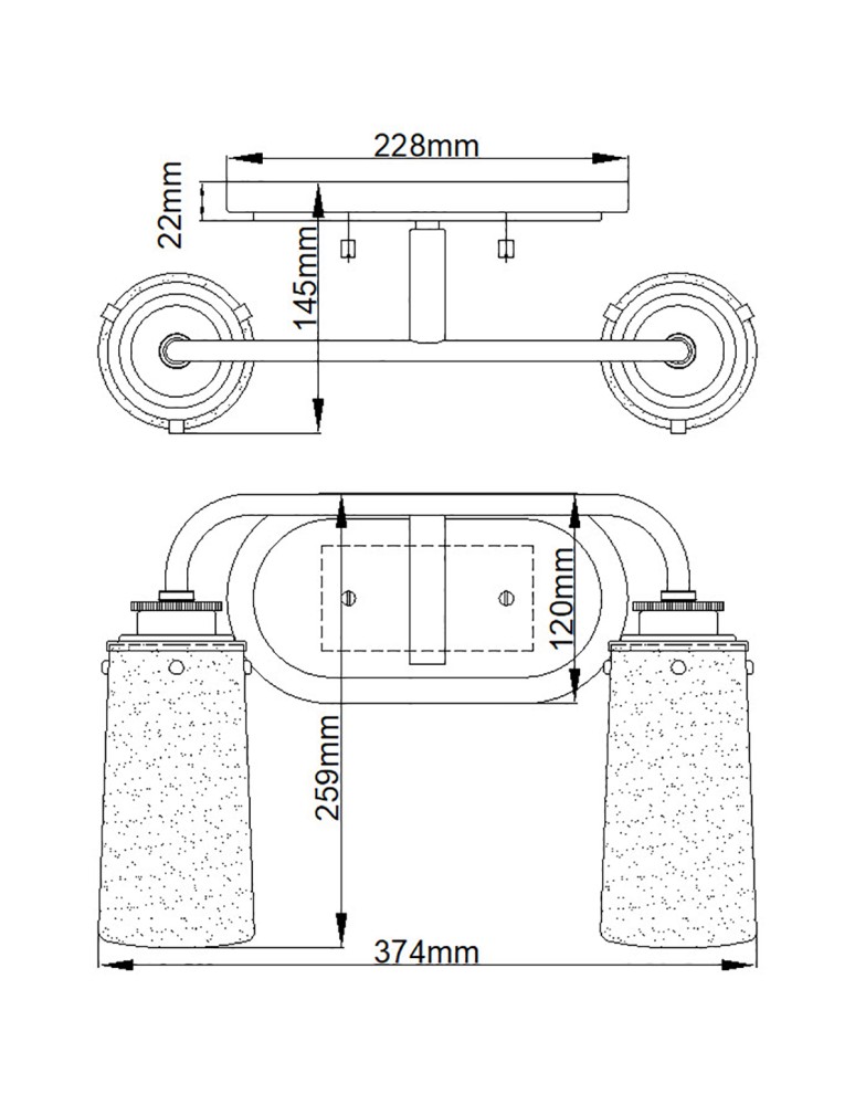 Bathroom wall lamps - Quintiesse Braelyn wall lamp - 2 light sources - Brushed brass IP44 Elstead Lighting QN-BRAELYN2-BB - product kolory-swiatla.pl 5