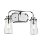 Bathroom wall lamps - Quintiesse Braelyn wall lamp - 2 light sources - Polished chrome IP44 Elstead Lighting QN-BRAELYN2-PC - product 1