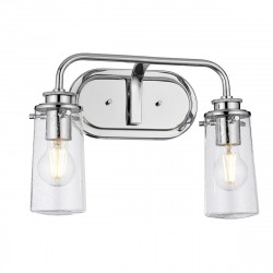 Quintiesse Kinkiet Braelyn - 2 źródła światła - Polerowany chrom IP44 Elstead Lighting QN-BRAELYN2-PC
