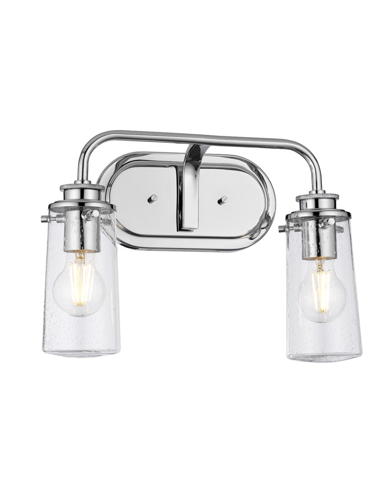 Bathroom wall lamps - Quintiesse Braelyn wall lamp - 2 light sources - Polished chrome IP44 Elstead Lighting QN-BRAELYN2-PC - product kolory-swiatla.pl 1