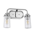 Bathroom wall lamps - Quintiesse Braelyn wall lamp - 2 light sources - Polished chrome IP44 Elstead Lighting QN-BRAELYN2-PC - product 2