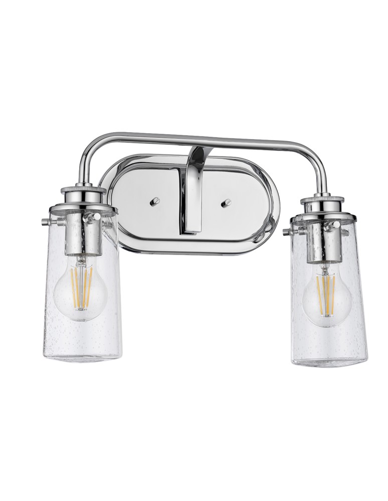 Bathroom wall lamps - Quintiesse Braelyn wall lamp - 2 light sources - Polished chrome IP44 Elstead Lighting QN-BRAELYN2-PC - product kolory-swiatla.pl 2