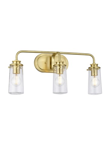 Quintiesse Braelyn wall lamp - 3 light sources - Brushed brass IP44 Elstead Lighting QN-BRAELYN3-BB