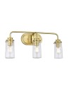 Quintiesse Braelyn wall lamp - 3 light sources - Brushed brass IP44 Elstead Lighting QN-BRAELYN3-BB