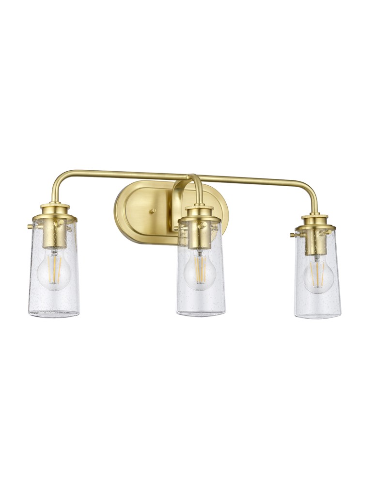Bathroom wall lamps - Quintiesse Braelyn wall lamp - 3 light sources - Brushed brass IP44 Elstead Lighting QN-BRAELYN3-BB - product kolory-swiatla.pl 2