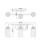 Bathroom wall lamps - Quintiesse Braelyn wall lamp - 3 light sources - Brushed brass IP44 Elstead Lighting QN-BRAELYN3-BB - product 5