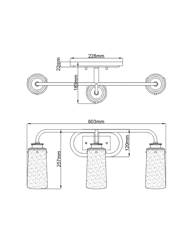 Bathroom wall lamps - Quintiesse Braelyn wall lamp - 3 light sources - Brushed brass IP44 Elstead Lighting QN-BRAELYN3-BB - product kolory-swiatla.pl 5