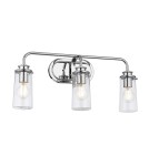 Bathroom wall lamps - Quintiesse Braelyn wall lamp - 3 light sources - Polished chrome IP44 Elstead Lighting QN-BRAELYN3-PC - product 1