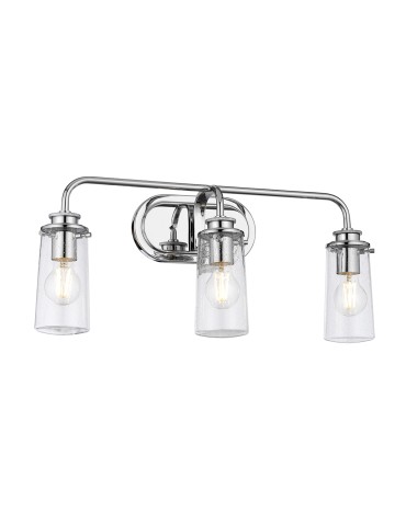 Quintiesse Kinkiet Braelyn - 3 źródła światła - Polerowany chrom IP44 Elstead Lighting QN-BRAELYN3-PC