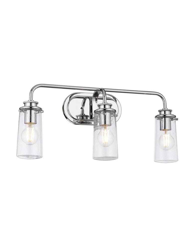 Quintiesse Kinkiet Braelyn - 3 źródła światła - Polerowany chrom IP44 Elstead Lighting QN-BRAELYN3-PC