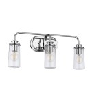 Bathroom wall lamps - Quintiesse Braelyn wall lamp - 3 light sources - Polished chrome IP44 Elstead Lighting QN-BRAELYN3-PC - product 2