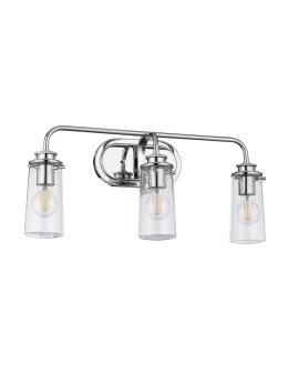Quintiesse Braelyn wall lamp - 3 light sources - Polished chrome IP44 Elstead Lighting QN-BRAELYN3-PC - product 2