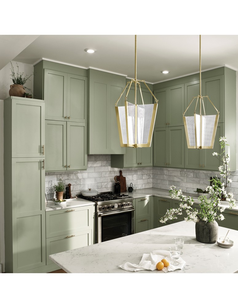 Pendant lamps - Quintiesse Calters medium LED pendant lamp Elstead Lighting QN-CALTERS-P-M-CG - product kolory-swiatla.pl 6