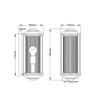 Outdoor wall lamps - Quintiesse Medium wall lantern Castelle - 1 light source - Black IP44 Elstead Lighting QN-CASTELLE-M-BLK - product 5