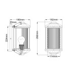 Quintiesse Mała latarnia naścienna Castelle - 1 źródło światła - Czarna IP44 Elstead Lighting QN-CASTELLE-S-BLK