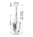 Outdoor pendant lamps - Quintiesse Chance Harbor pendant lantern - 1 light source IP44 Elstead Lighting QN-CHANCE-HARBOR8 - product 5