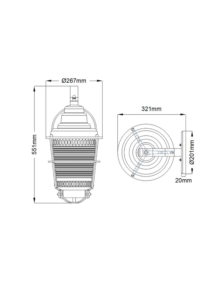 Outdoor wall lamps - Quintiesse Chance Harbor wall lantern - 1 light source IP44 Elstead Lighting QN-CHANCE-HARBOR-L - product kolory-swiatla.pl 5
