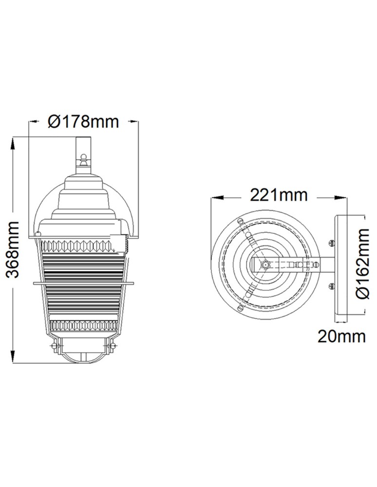 Outdoor wall lamps - Quintiesse Chance Harbor wall lantern - 1 light source IP44 Elstead Lighting QN-CHANCE-HARBOR-S - product kolory-swiatla.pl 5