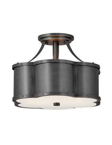 Quintiesse Półplafon Chance - 2 źródła światła - Czarny Elstead Lighting QN-CHANCE-SF-S-BLB