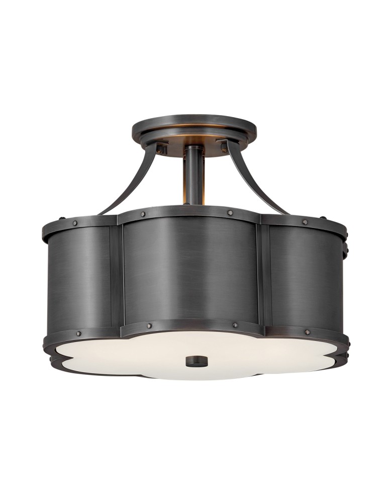 Quintiesse Półplafon Chance - 2 źródła światła - Czarny Elstead Lighting QN-CHANCE-SF-S-BLB