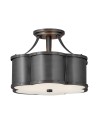 Quintiesse Półplafon Chance - 2 źródła światła - Czarny Elstead Lighting QN-CHANCE-SF-S-BLB