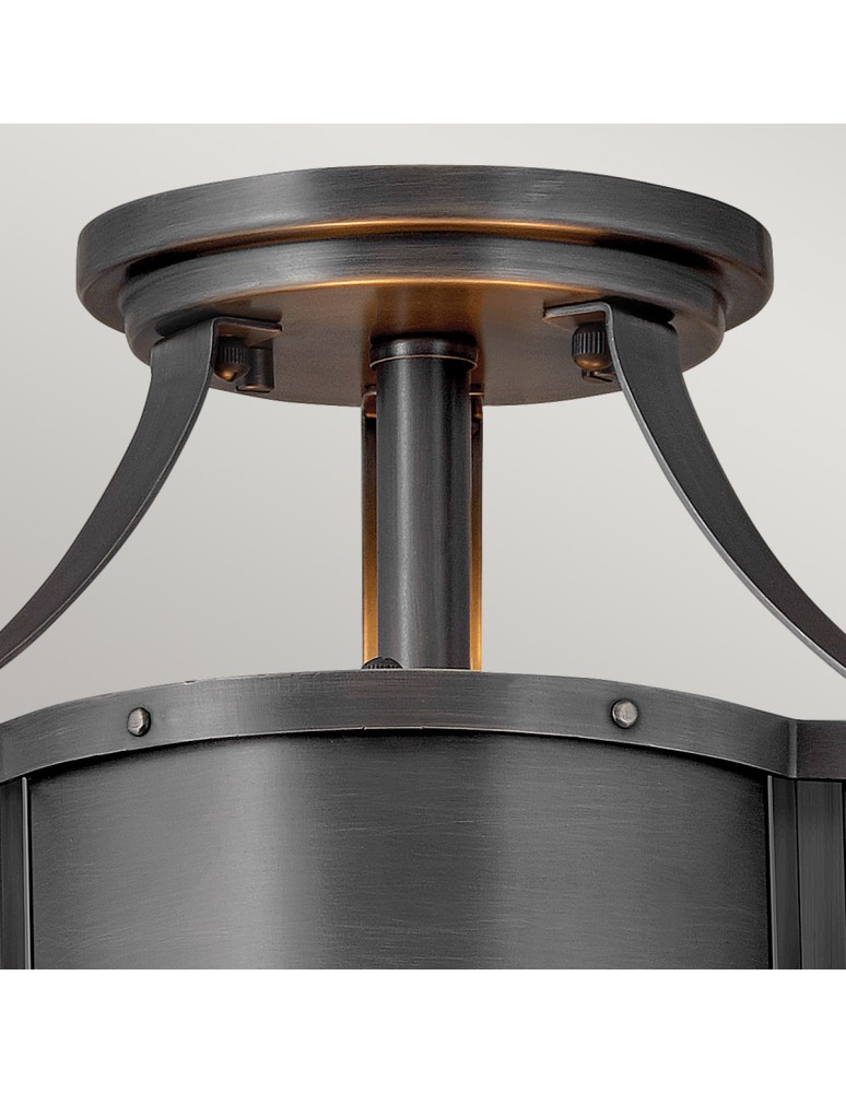 Quintiesse Półplafon Chance - 2 źródła światła - Czarny Elstead Lighting QN-CHANCE-SF-S-BLB