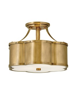 Quintiesse Chance semi-flame - 2 light sources - Old brass Elstead Lighting QN-CHANCE-SF-S-HB