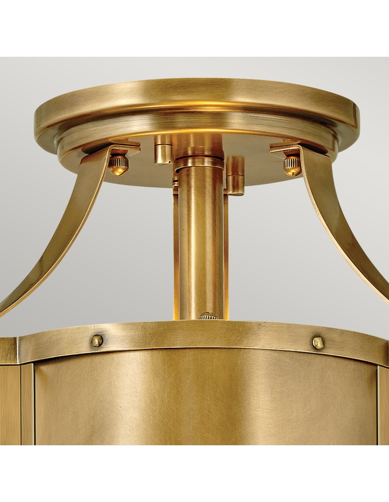 Retro ceiling lamps - Quintiesse Chance semi-flame - 2 light sources - Old brass Elstead Lighting QN-CHANCE-SF-S-HB - product kolory-swiatla.pl 2