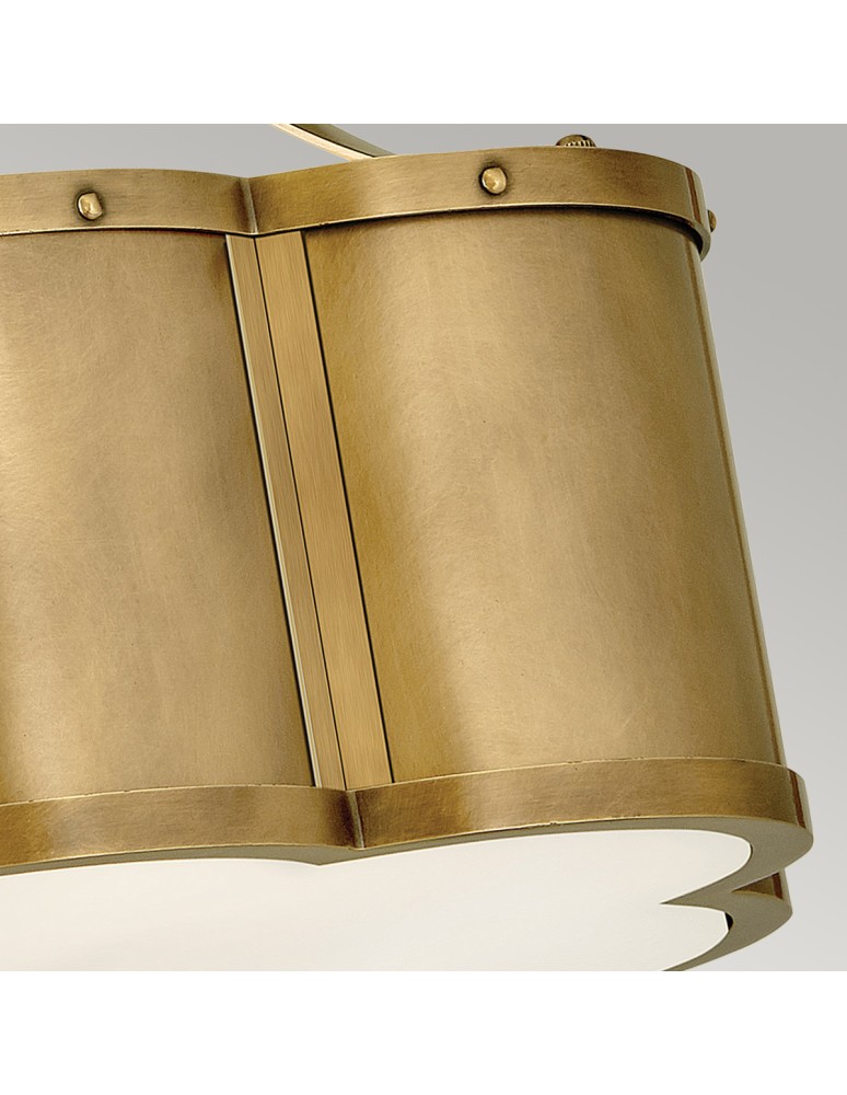 Quintiesse Półplafon Chance - 2 źródła światła - Stary mosiądz Elstead Lighting QN-CHANCE-SF-S-HB
