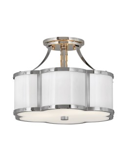 Quintiesse Chance semi-flame - 2 light sources - Polished Nickel / Polished White Elstead Lighting QN-CHANCE-SF-S-PN