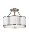Quintiesse Chance semi-flame - 2 light sources - Polished Nickel / Polished White Elstead Lighting QN-CHANCE-SF-S-PN