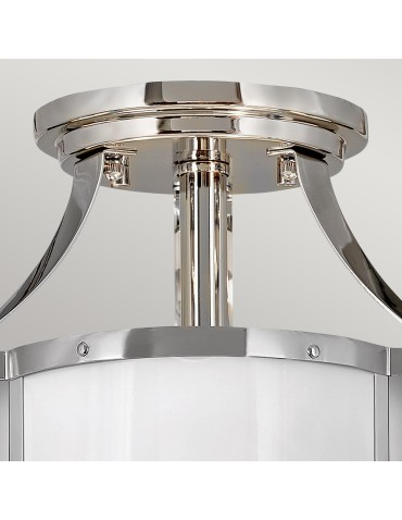 Quintiesse Półplafon Chance - 2 źródła światła - Polerowany nikiel / Polerowana Biel Elstead Lighting QN-CHANCE-SF-S-PN - produkt 2