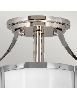 Quintiesse Chance semi-flame - 2 light sources - Polished Nickel / Polished White Elstead Lighting QN-CHANCE-SF-S-PN - product 2