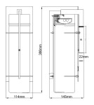 Quintiesse Średnia latarnia naścienna LED Eames IP44 Elstead Lighting QN-EAMES-LED-M-EK