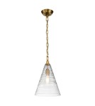 Pendant lamps - Quintiesse Elmore pendant lamp - 1 light source - Oxidized brass Elstead Lighting QN-ELMORE-P-BBS - product 1