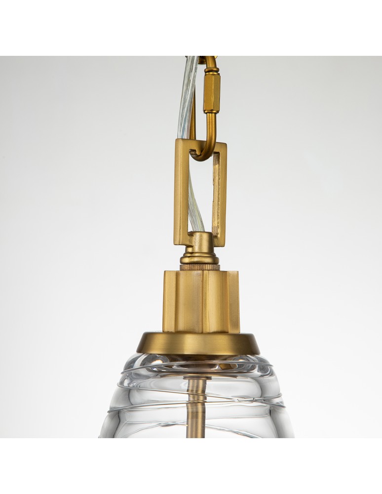 Pendant lamps - Quintiesse Elmore pendant lamp - 1 light source - Oxidized brass Elstead Lighting QN-ELMORE-P-BBS - product kolory-swiatla.pl 3