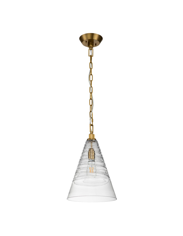 Pendant lamps - Quintiesse Elmore pendant lamp - 1 light source - Oxidized brass Elstead Lighting QN-ELMORE-P-BBS - product kolory-swiatla.pl 8