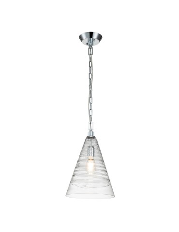 Quintiesse Elmore pendant lamp - 1 light source - Polished chrome Elstead Lighting QN-ELMORE-P-PC