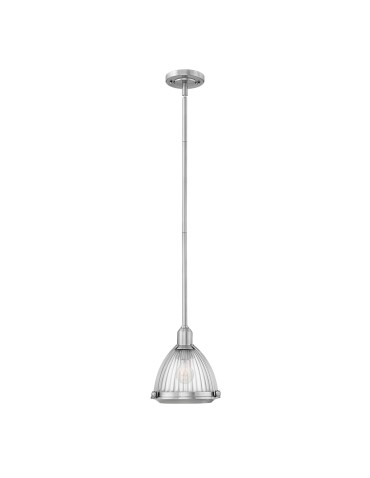 Quintiesse Elroy pendant lamp - 1 light source - Brushed nickel Elstead Lighting QN-ELROY-BN