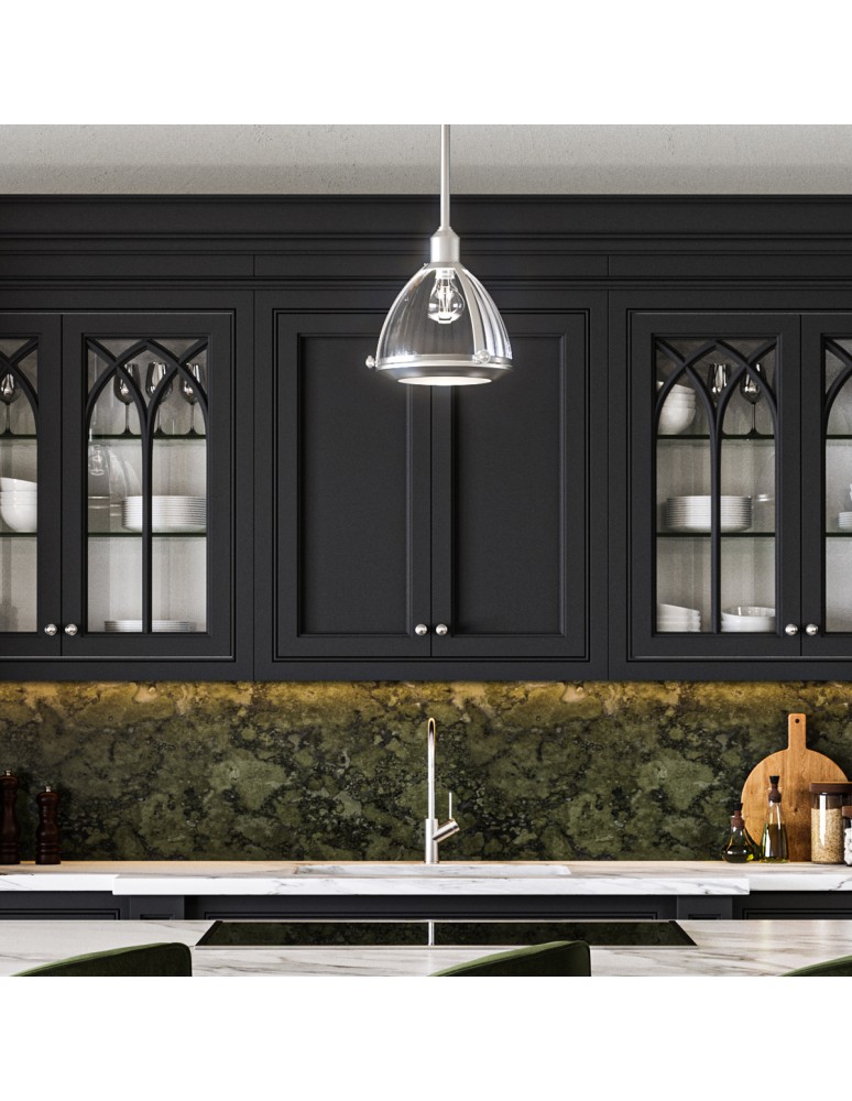 Quintiesse Lampa wisząca Elroy - 1 źródło światła - Szczotkowany nikiel Elstead Lighting QN-ELROY-BN